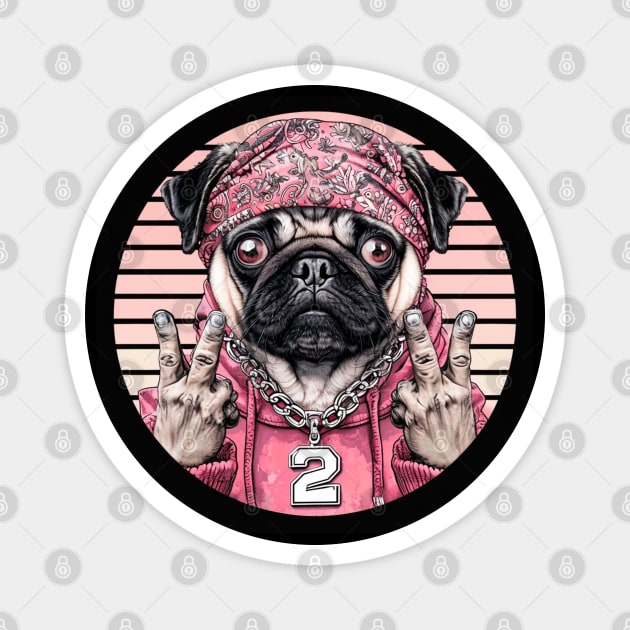 Pug Life: Urban Swagger Pug Boss Magnet by Steve